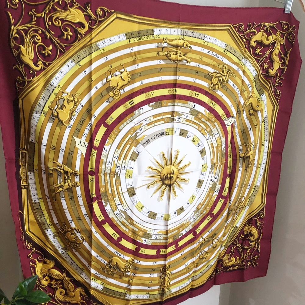 Hermes Silk Scarf Dies et Hore Francoise Faconnet